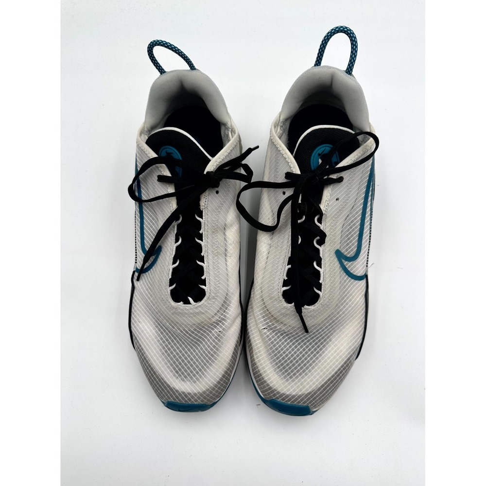 Nike White and Blue Men's Sneakers - Picture 2 of 6